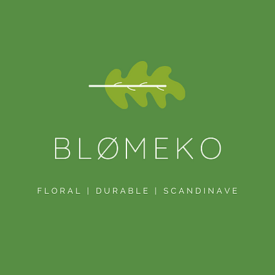 logo blomeko vert, atelier floral